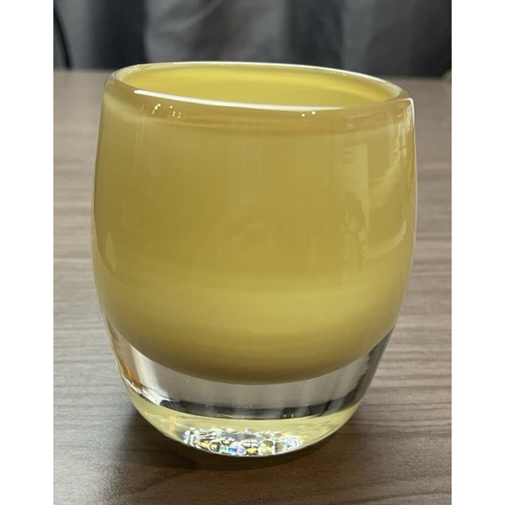 Glassybaby Tan Beige Hand Blown Candle Holder